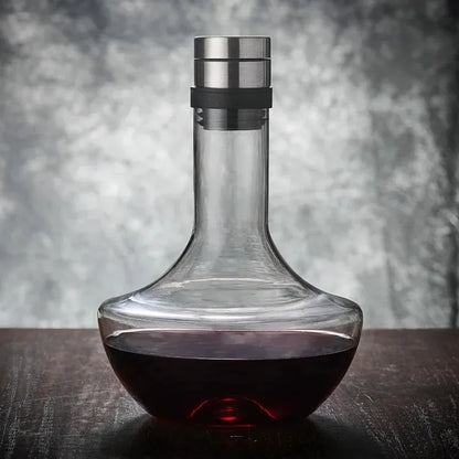 Wine Decanter Built-in Aerator Pourer Carafe Red Wine Decanter 100% Lead-free Crystal Glass Wine Hand-held Aerator