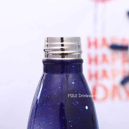 Stainless Steel Thermos Vacuum Flask Bottle 500ml Coffee Milk Cup Lovers Gradient Color Outdoor Travel Sport Hot Water Bottles