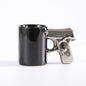 Creative Ceramic Cup Gold Silver Pistol Cup Gun Handle Mug Personalized Water Cup Coffee Cup 3D Modeling Cup Color Glaze Cup