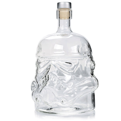 High borosilicate heat-resistant and cold resistant glass wine bottle Star Wars White Soldier glass wine bottle creative decanter liquor dispenser