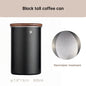 New Stainless Steel Matcha Tea Canister 380ml 560ml with Wood Lid – Sugar Caramel Storage Jar