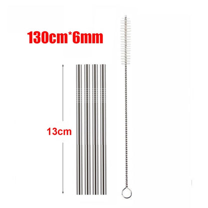 4/8Pcs Reusable Drinking Straw High Quality 304 Stainless Steel Metal Straw with Cleaner Brush For Mugs 20/30oz