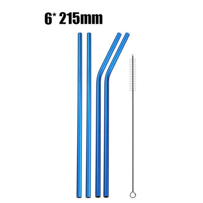 4/8Pcs Reusable Drinking Straw High Quality 304 Stainless Steel Metal Straw with Cleaner Brush For Mugs 20/30oz