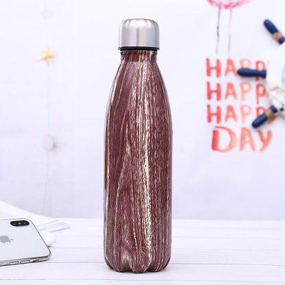Stainless Steel Thermos Vacuum Flask Bottle 500ml Coffee Milk Cup Lovers Gradient Color Outdoor Travel Sport Hot Water Bottles