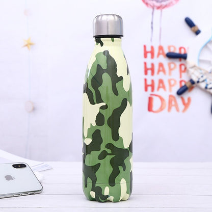 Stainless Steel Thermos Vacuum Flask Bottle 500ml Coffee Milk Cup Lovers Gradient Color Outdoor Travel Sport Hot Water Bottles