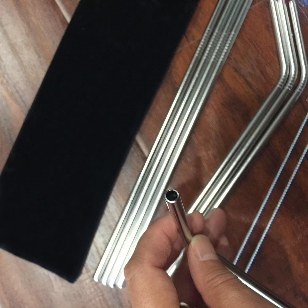 4/8Pcs Reusable Drinking Straw High Quality 304 Stainless Steel Metal Straw with Cleaner Brush For Mugs 20/30oz