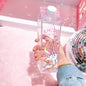 Unique Mini Cute Water bottles Milk Box Shape Transparent Plastic Cartoon pink panther Drink Bottle Coffee Beer Drinkware