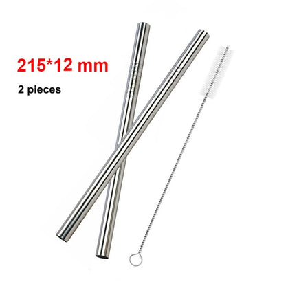4/8Pcs Reusable Drinking Straw High Quality 304 Stainless Steel Metal Straw with Cleaner Brush For Mugs 20/30oz