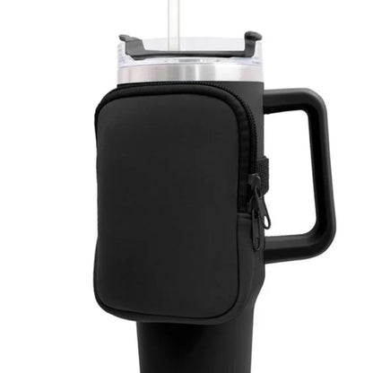 Water Bottle Pouch for For Stanley Cup 40oz/20oz/30oz Water Bottle  Neoprene Tumbler Bag for Cards Keys Wallet Earphone
