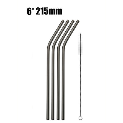 4/8Pcs Reusable Drinking Straw High Quality 304 Stainless Steel Metal Straw with Cleaner Brush For Mugs 20/30oz