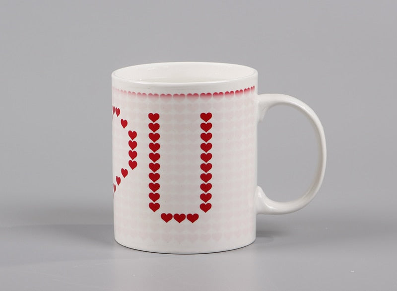 I love You Magic Mugs Temperature Changing Cup Color Changing Chameleon Mugs Heat Sensitive Cup Coffee Tea Milk Mug