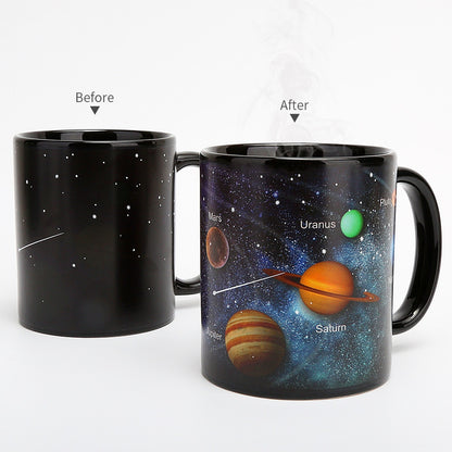 New Design Solar System Magic Mugs Temperature Changing Cup Color Chameleon Mugs Heat Sensitive Cup Coffee Tea Mug Novelty Gift