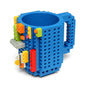 350ml Creative Lego Coffee Mugs silicone stainless steel Travel Kids Adult Cutlery Drink Dinnerware Set for Child