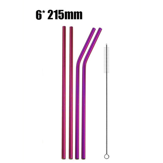 4/8Pcs Reusable Drinking Straw High Quality 304 Stainless Steel Metal Straw with Cleaner Brush For Mugs 20/30oz