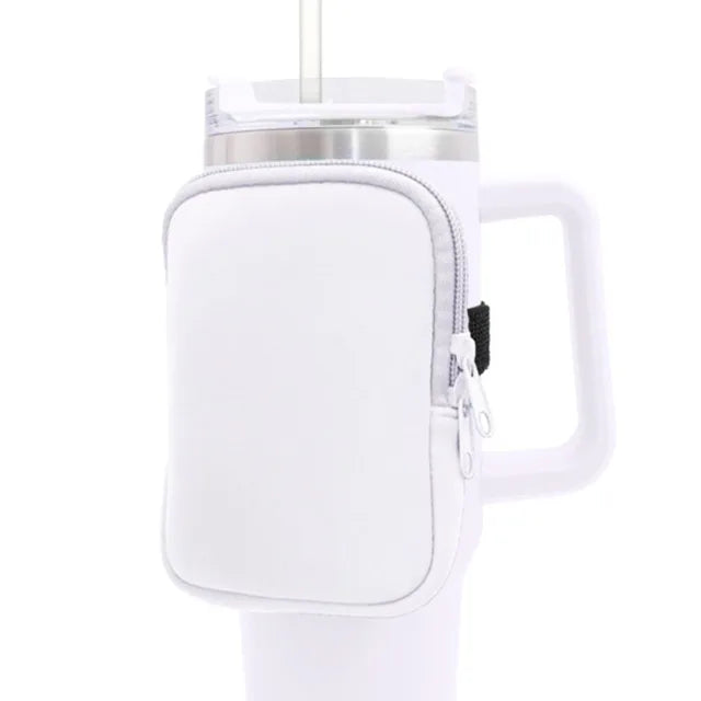 Water Bottle Pouch for For Stanley Cup 40oz/20oz/30oz Water Bottle  Neoprene Tumbler Bag for Cards Keys Wallet Earphone