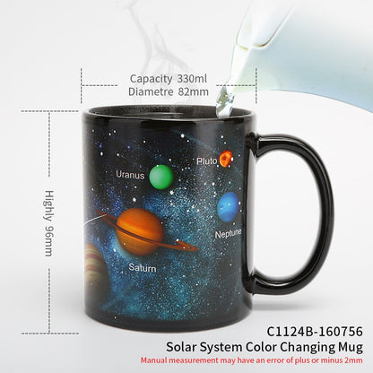 New Design Solar System Magic Mugs Temperature Changing Cup Color Chameleon Mugs Heat Sensitive Cup Coffee Tea Mug Novelty Gift