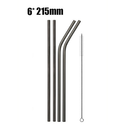 4/8Pcs Reusable Drinking Straw High Quality 304 Stainless Steel Metal Straw with Cleaner Brush For Mugs 20/30oz