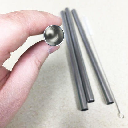 4/8Pcs Reusable Drinking Straw High Quality 304 Stainless Steel Metal Straw with Cleaner Brush For Mugs 20/30oz