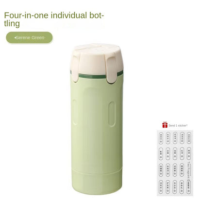 Four-in-One Travel Bottles Portable Toiletry Cosmetics Shampoo and Shower Gel Refill Bottles Travel Storage Bottle