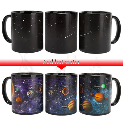 New Design Solar System Magic Mugs Temperature Changing Cup Color Chameleon Mugs Heat Sensitive Cup Coffee Tea Mug Novelty Gift
