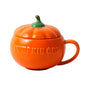 1pc Cute Coffee Mug Ceramic Cup Drinking Cup with Lid Milk Mugs Breakfast Oatmeal Cup Funny Pumpkin Cup Halloween Gift