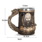 Viking Pirate Beer Cup Large Water Cup Stainless Steel Cup Mark Cup Resin Craft Decoration