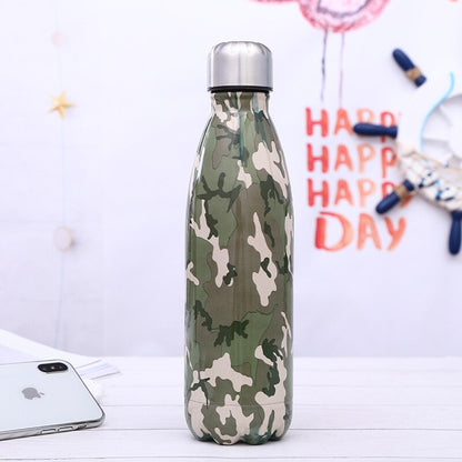 Stainless Steel Thermos Vacuum Flask Bottle 500ml Coffee Milk Cup Lovers Gradient Color Outdoor Travel Sport Hot Water Bottles