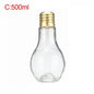 Light Bulb Fruit Juice Bottles Portable Cute Juicer Milk Water Bottle Colorful Drink-ware