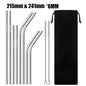 4/8Pcs Reusable Drinking Straw High Quality 304 Stainless Steel Metal Straw with Cleaner Brush For Mugs 20/30oz
