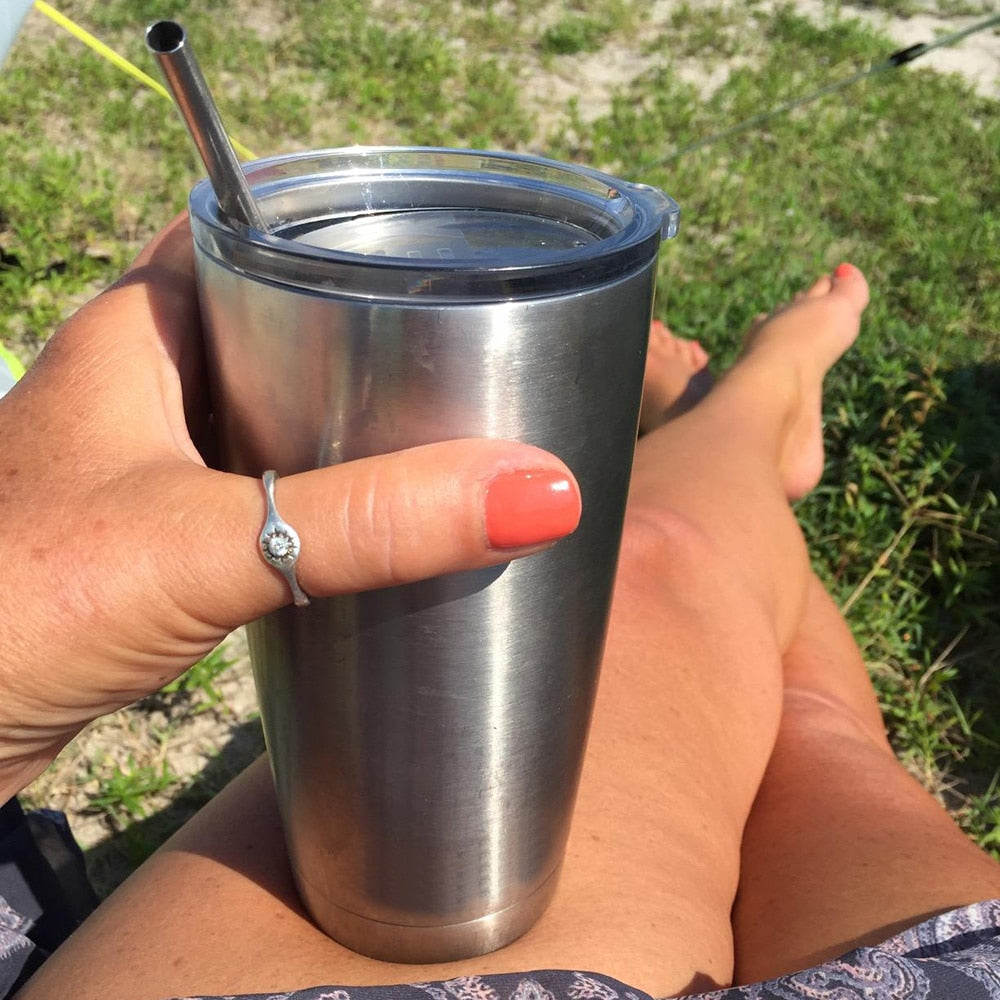 4/8Pcs Reusable Drinking Straw High Quality 304 Stainless Steel Metal Straw with Cleaner Brush For Mugs 20/30oz