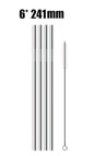 4/8Pcs Reusable Drinking Straw High Quality 304 Stainless Steel Metal Straw with Cleaner Brush For Mugs 20/30oz