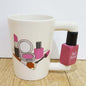 300ml Creative Ceramic Mugs Girl Tools Beauty Kit Specials Nail Polish Handle Tea Coffee Cup Personalized Mug Beauty Tool Cup