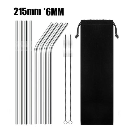 4/8Pcs Reusable Drinking Straw High Quality 304 Stainless Steel Metal Straw with Cleaner Brush For Mugs 20/30oz