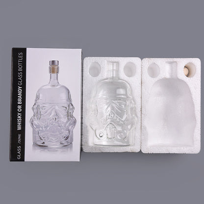 High borosilicate heat-resistant and cold resistant glass wine bottle Star Wars White Soldier glass wine bottle creative decanter liquor dispenser