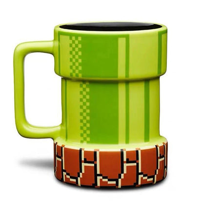 Creative 420mL Super Mario Apertures Shape Coffee Mug Cartoon Drinkware Ceramic Cups Birthday Xmas Gift for Friends or Kids