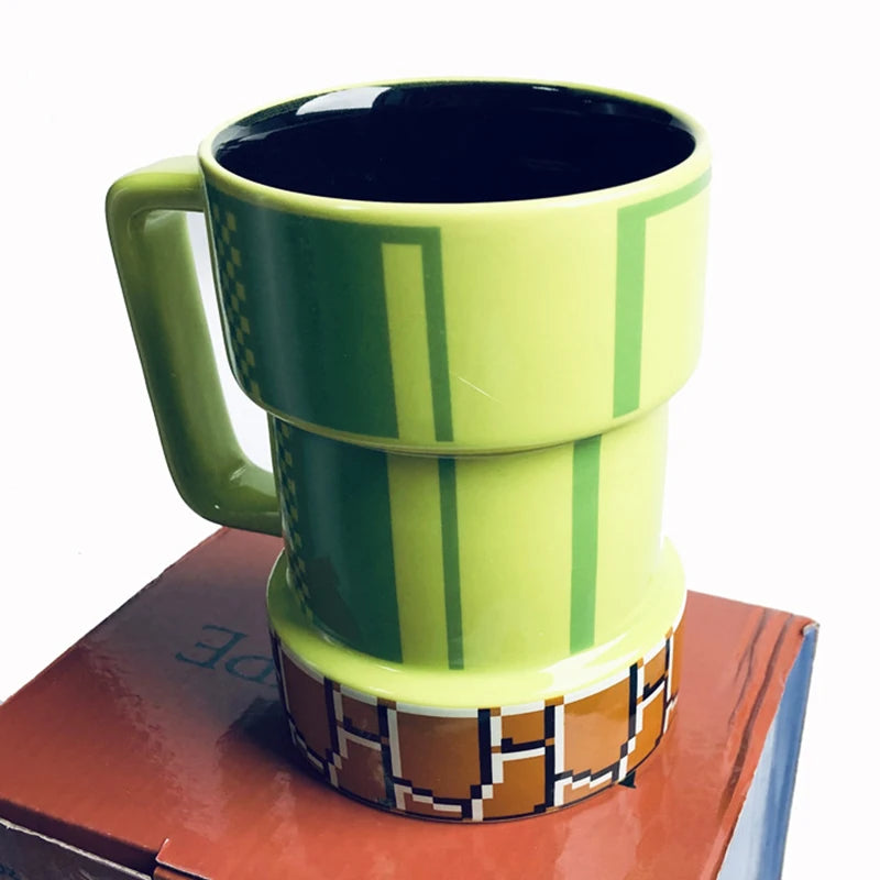 Creative 420mL Super Mario Apertures Shape Coffee Mug Cartoon Drinkware Ceramic Cups Birthday Xmas Gift for Friends or Kids