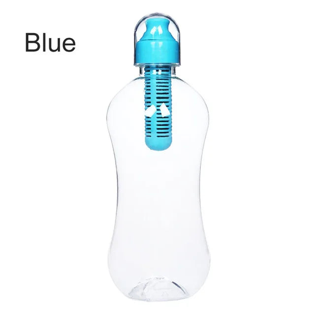550ML Water Bobble Hydration Filter Bottle Outdoor Portable Filtered Drinking Bottles with Built-In Carbon Filter Carbon