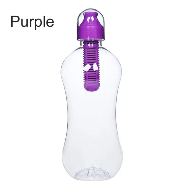 550ML Water Bobble Hydration Filter Bottle Outdoor Portable Filtered Drinking Bottles with Built-In Carbon Filter Carbon