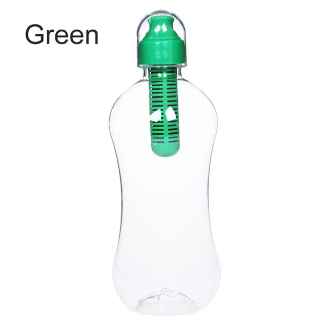 550ML Water Bobble Hydration Filter Bottle Outdoor Portable Filtered Drinking Bottles with Built-In Carbon Filter Carbon
