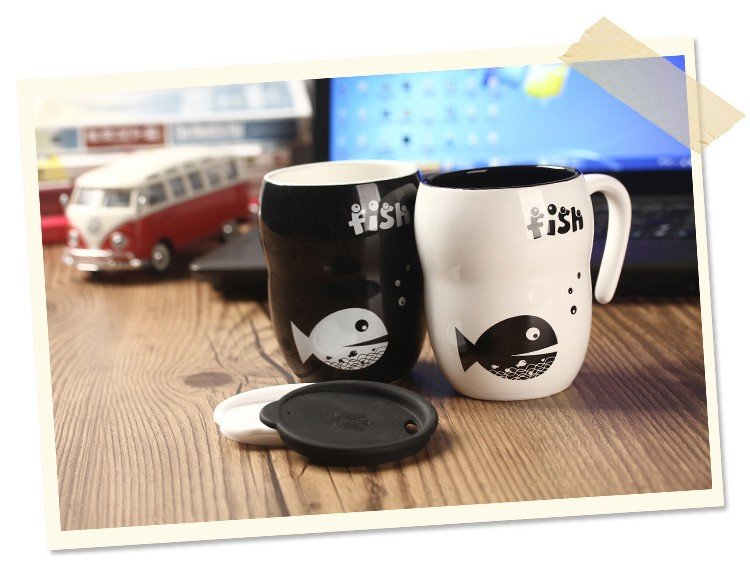 Creative Couple Fish Ceramic Mug