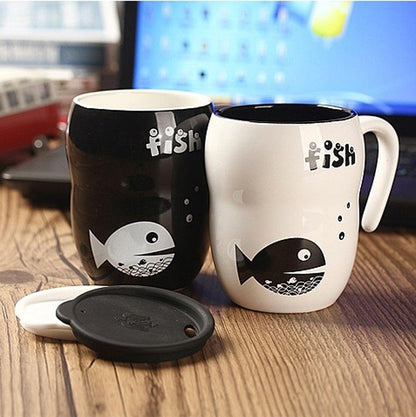 Creative Couple Fish Ceramic Mug